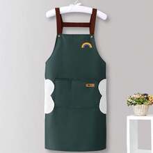 1pc Removable Apron, Waterproof Oil-Proof Dirt-Proof Bib Apron, Suitable For Home Cleaning, Cafe, Kitchen, Restaurant, High Quality - Multicolor - View 9