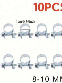 Mini Soft Tube Clamp Fuel Line Gasoline Pipe Clamp Fastener - Silver - View 14