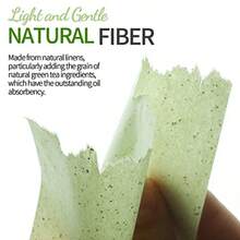 600 hojas secantes de aceite hojas absorbentes de aceite FANDAMEI papel secante para pieles grasas película de control de aceite tejidos absorbentes de aceite 10 cm x 7 cm té verde - como en la foto - Ver 3