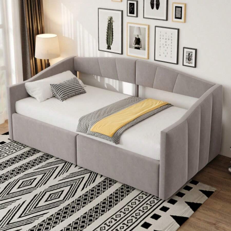 Bed Frames - Light Gray - View 1