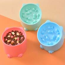倾斜式高脚猫碗，带下巴托，防溢宠物食品和水碗，家用猫狗喂食器 - 200ml - 查看 5