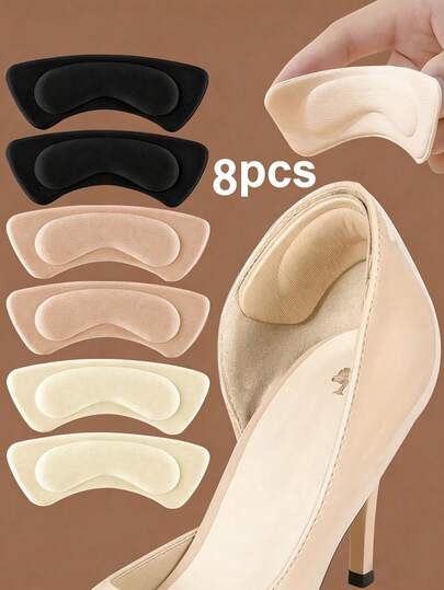 Set de 8 almohadillas autoadhesivas con acolchado grueso, insertos de espuma antideslizante y amortiguadores para tacones altos, botas, zapatos de vestir, suaves y cómodos para caminar y estar de pie durante mucho tiempo, evitan resbalones y ampollas, reductor de talla de zapatos, aislamiento para mujeres, Galentines, cachorros, carnaval, zapatos, selecciones de primavera y verano, regalos para damas de honor, decoración de habitaciones, decoración de dormitorios, playa, viajes, para hombres, para mujeres, vacaciones, Día de la Mujer, artículos de viaje, recuerdos de boda, Y2k, dormitorio, accesorios para automóviles de mujer, decoración de cocina, cosas lindas