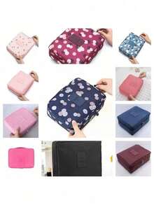Toiletry Bag Organizer For Travel, Makeup, Women's Item, Bag With Divider - 藍星 - 查看 5