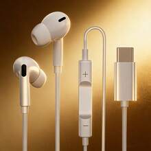 Type-C In-Ear Headphones - Noise Isolation, Stereo Sound, Volume Control, Compatible With IPhone 15/16plus/16 Pro Max/17 Ari/ Ipad , Compatible With Samsung S24/S25/S23/Galaxy S23, And Most USB-C Devices, Gaming Headset For Mobile And PC, Gaming Headset,Apple Apple/Apple Original EarPods Wired Headphones USB-C Lightning Connector - White - View 1