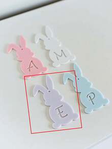 Customized Easter Bunny Acrylic Gift Basket With Initial Label, Easter Gift, Holiday Gift, Birthday Gift, Easter Ornament, New Year Gift - Multicolor - View 17