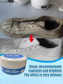 White Sneaker Cleaning Paste (With Sponge) - Multi-Functional Cleaning Paste, Effectively Removes Stains, Suitable For White Sneakers. Whitening And Cleaning, No Water Washing Required, And Will Not Cause Yellowing.,Shoe,Spring Summer Picks,Brides Maid Gifts,Room,Bedroom Deccor,Bedroom Deccor,Beach,Travel,For Men,For Women,Vacation - White - View 6