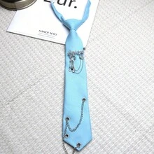 1pc Women's Tassel Chain Tie-Free Collar, Suitable For Casual, School, Street, And Daily Wear