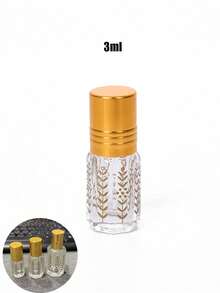 1/10 Gold Glass Ball Bottle, 3/6/12ml Electroplated Ball Bottle Massage Oil Bottle, Perfume Decanting Bottle, Glass Essential Oil Ball Bottle, Perfume Sample Packaging, Essential Oil Travel, Mother's Day Gift, Perfume Bottle, Suitable For Home And Travel, Easy To Carry - Gold - View 12