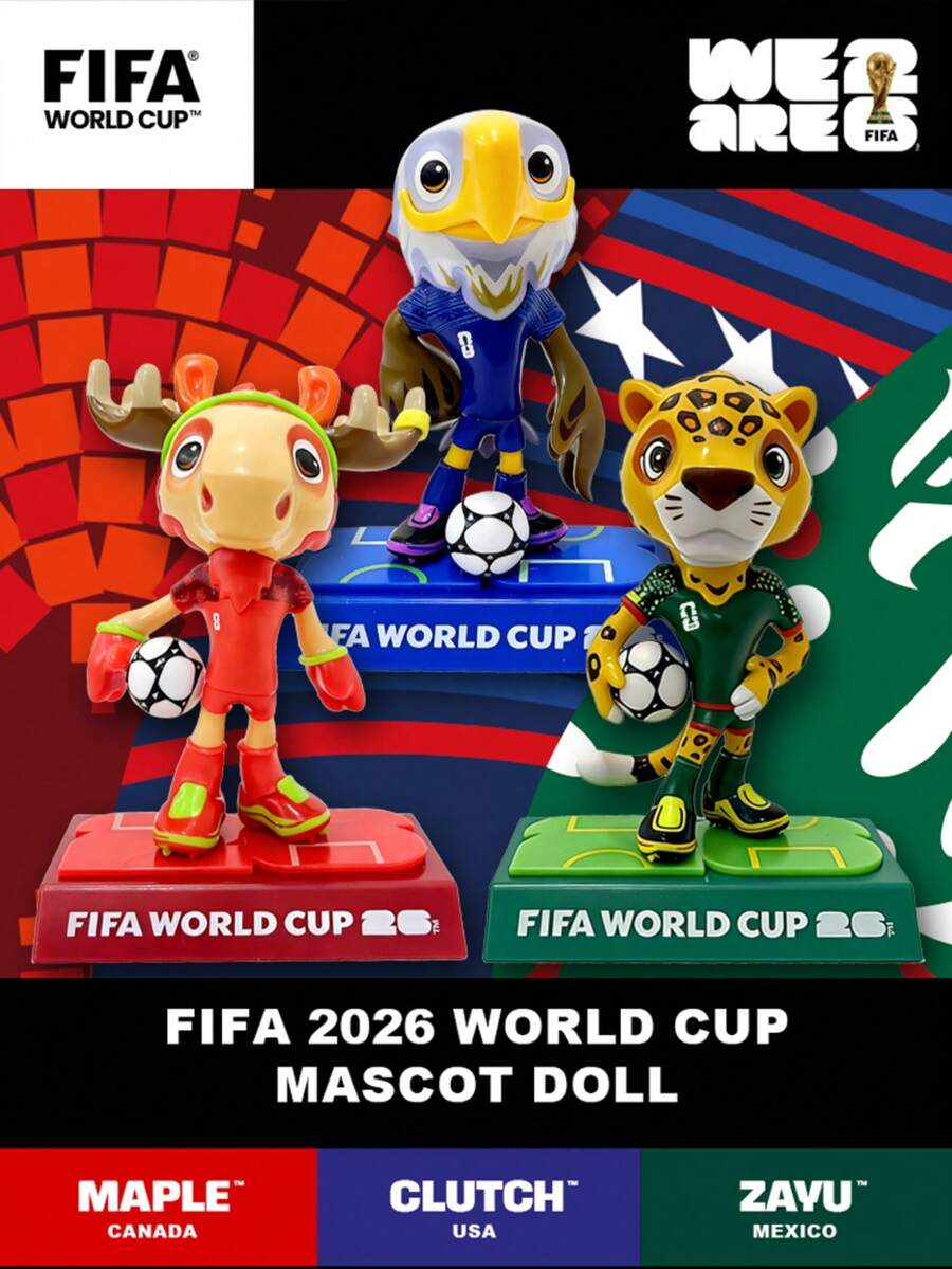 2026FIFA WorldCup Mascots, Figurines, Dolls, Collectible Toys, Statues - Official Licensed Genuine Product CLUTCH/MAPLE/ZAYU - WC2026 - Hộp quà tặng - Xem 1