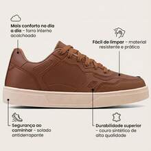 Men's Astra Casual Original Sneaker Street Skate Shoes R1458 + Socks - Camel - View 6