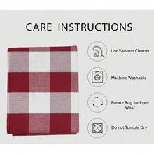 IOHOUZE Christmas Buffalo Plaid Rug 2x4.3 Ft Outdoor Indoor Doormat Red White Check Washable Area Rug Woven Cotton Checkered Front Porch Mat Christmas Decor For Front Door Entryway Home Entrance,One-Size,RedandWhite2x44inchRectangular - 紅白相間 2x44 吋長方形 - 查看 6