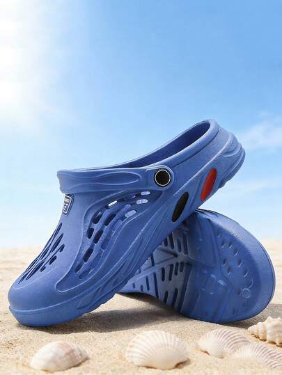 4-Season Unisex Breathable Perforated Sandals, Suitable For Teenagers, Couples, Campus Students, Outdoor Casual Beach, Water Sports, Rainy Day Wear, Versatile Design (Some Perforated Holes May Not Be Fully Punched Out)