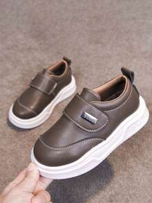 1双男女通用简约平底软底防滑休闲运动鞋，时尚百搭儿童帆布鞋，适合春、夏、秋、冬四季穿着 - 棕色 - 查看 11