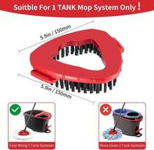 2 Pcs Scrub Brush Replacement Head For O Cedar EasyWring Spin Mop 1 Tank System, Shower Floor Scrubber, Microfiber Triangle Hard Bristle Cleaning Brush For Bathroom Kitchen Pool, Glass And Tile Walls - Màu A - Xem 2