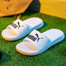 Puma Popcat Slide 20 凉鞋，时尚复古轻便舒适的沙滩拖鞋，男女通用 - 白色 - 查看 5