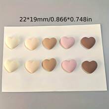 10pcs Set High Quality Light Color Heart Shaped Refrigerator Magnets - Minimalist Decor Fridge And Whiteboard Magnets, Perfectly Suitable For Office Whiteboard, Storage Cabinet And Dishwasher, Ideal For Kitchen And Home Decor, Also A Delicate Valentine's Day Gift. - 10pcs - View 6