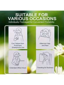 30片装洋甘菊蒸汽眼罩，缓解眼疲劳，改善睡眠质量，自发热睡眠眼罩，一次性温热敷眼罩，舒缓眼部不适，消除黑眼圈，温度可控，持久发热，情人节心形图案 - 黃色 - 查看 6