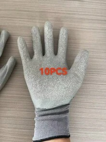 24双装通用尼龙工作手套，透气乳胶涂层，男女通用，适用于建筑、仓储、园艺和景观美化等行业。厚实耐用的红灰色户外工作手套。 - 紅色 - 查看 14