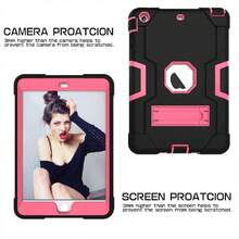 IPad Mini Case, IPad Mini 2 Case, IPad Mini 3 Case, Slim Protective Shockproof Case With Built-In Stand - Black, 36999915 - Blue and White - View 5