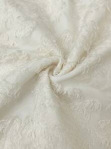 大码女式春秋季V领蕾丝衬衫，泡泡灯笼袖配荷叶边袖口，适合日常、生日、派对、假日等场合。 - 杏色 - 查看 7