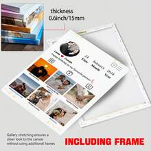 1 pièce Collage photo personnalisé pour la Saint-Valentin, décoration pour la maison, cadeau de la Saint-Valentin, affiche personnalisée, photos personnalisées, articles personnalisables, décoration de chambre, cadre en option.