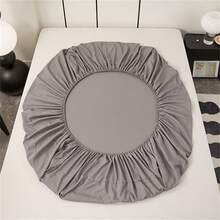 2pcs Solid Color Brushed Fitted Sheet, Soft & Breathable Bedding, Suitable For Bedroom, Guest Room, Machine Washable, Durable, Wrinkle-Resistant, Deep Pocket Fits All Mattress Sizes Twin/Full/Queen/King, 11 Elegant Colors, Easy To Clean Fitted Sheet, Ideal For Home And Hotel Use, Great Christmas Gift