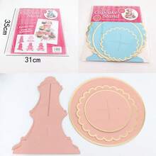 Metallic Edged Cupcake Stand, Multi-Tier Dessert Display Rack, Cupcake Holder For Wedding, Birthday Party, Dessert Table - Multicolor - View 11