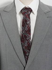 1pc Men's Fashion Versatile Cashew Pattern Necktie, Suitable For Shirts, Banquets, Business, Commuting, Parties - Multicolor - View 10