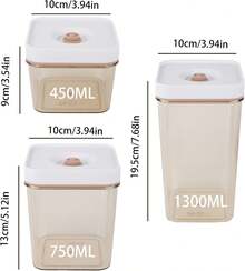 Contenedores de Almacenamiento de Cocina - Envases Conservación al Vacío - Tarro Sellado para Refrigerador y Apta para Microondas para Congelador, Despensa, Tentempié, Hogar, Restaurante y - B - Ver 5