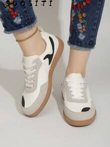 Women's New Lightweight Comfortable Casual Outdoor Skateboard Shoes - White - View 4