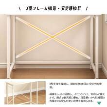 Roller Computer Table - White - View 4