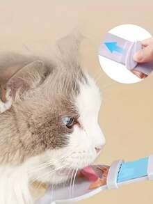 Long-Handled Squeeze-Type Interactive Cat And Dog Feeding Spoon/Cat Food Dispenser - Multi-Functional Wet Food Scoop, Leak-Proof And Dispensing Design, Durable, Easy-To-Clean Plastic Pet Food Spoon, Ergonomic Handle, Suitable For Kittens And Adult Cats, Fun-Shaped Cat Treat Feeder, Pet Liquid Treat Residue-Free Feeder, Squeeze-Lick Type Treat Dispenser (Multiple Colors Random) - 5毫升 - 查看 5