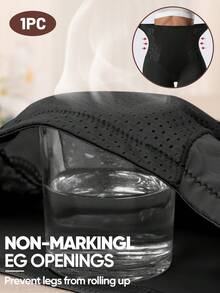 MEIYATING 高腰收腹女士内裤，透气网纱蕾丝边三角裤，夏季塑身衣 - 黑色 - 查看 6