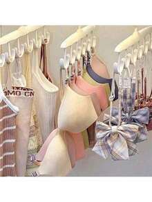 5pcs Rotating Hook Rack, Space Saving, Wavy Clothes Drying Rack, Multi-Functional Hanger, Suitable For Home/Dorm, Great Gift For Relatives, Family, Friends, Teachers, Classmates, Also Suitable For Travel, Outdoor Activities, Camping, Parties, Beach Vacations, Decoration, Storage & Organization, Can Hang Dresses, Pants, Shoes, Jeans, Boots, Skirts, Tops, Spring Minimalist Style, Summer - Multicolor - View 8