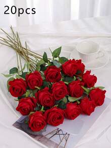 20/10/5/1 bông hoa hồng đỏ, hoa giả, quà tặng ngày Valentine, quà cưới cho người yêu, hoa tươi vĩnh cửu, bó hoa cưới, trang trí hoa, hoa hồng giả, thích hợp làm quà tặng ngày Valentine, tiệc cưới, trang trí nhà cửa. - màu đỏ tươi - Xem 13