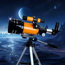 150X Professional Astronomical Telescope, 70mm Aperture Refractor Telescope, Suitable For Astronomy Beginners, With Phone Adapter For Travel Photography, An Ideal Gift For Adults And Students - Orange - View 4