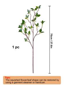 人造榕树枝、仿真树叶喷洒、绿色桉树枝、人造绿色植物茎、假榕树枝，适用于家居、办公室、婚礼、花瓶填充、店铺装饰 - 綠色 - 查看 2