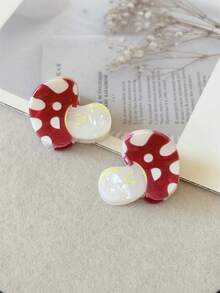 2pcs Cute Colorful Faux Mushroom Small Hair Clips, Bangs/Side Clip, Ponytail Clip, Suitable For Daily Hairstyle Decoration, Bohemian, Cute, Elegant Fashion Hair Accessories Elegant Hair Claws Women Hair Clutch Casual Hair Jaw Clip Elegant Claw Clip Summer Outfits,Festival,Party - Multicolor - View 5