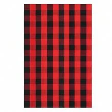 IOHOUZE Christmas Buffalo Plaid Rug 4x6 Ft Outdoor Indoor Rug Red Black Check Washable Area Rug Woven Cotton Checkered Front Porch Mat Christmas Decor For Front Door Entryway Living Room,One-Size,RedandBlack4x6Rectangular - 紅黑相間4x6長方形 - 查看 9