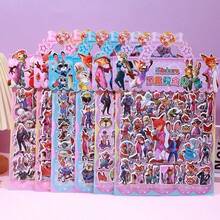 1张新款疯狂双层烫印贴纸，手持Judy & Nick卡通材质贴纸，DIY贴纸，款式随机，新年礼物，情人节礼物，复活节礼物 - 彩色 - 查看 1