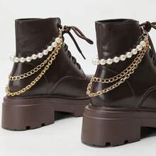 2pcs Pearl Chain Shoe Accessories, Multi-Layer Faux Pearl Chain Shoe Decor, Detachable Boot Chain Ornament, Chic & Elegant Chain Accessory, Unisex Design, Delicate Shoe Decoration, Suitable For Boots, Crystal Beauty Accessories, Party Item, Shoe, Spring Summer Picks, Brides Maid Gifts, Room, Bedroom Decor, Bedroom Decor, Beach, Travel, For Men, For Women, Vacation, Women's Day, Travel Essentials, Wedding Favors, Y2k, Bedroom, Car Accessories Women, Kitchen Decor, Cute Stuff - Multicolor - View 8