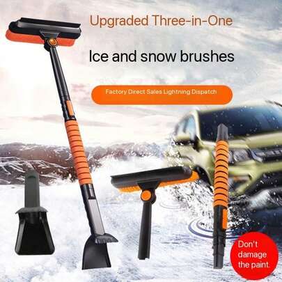 Pala quitanieve para coche, raspador, cepillo para quitar escarcha, hielo y nieve, accesorios de invierno para coche