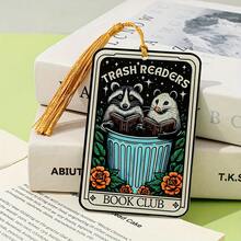 Whimsical Raccoon Bookmark With Tassel - Unique Animal Design, Perfect For Book Lovers, Suitable For Book Clubs, Gifts, And Everyday Reading - Multicolor - View 2