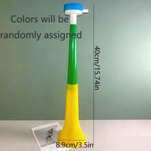 1个随机颜色啦啦队加油扩音器，可扩展设计，增强足球、篮球和户外活动的比赛氛围