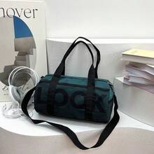 Large Capacity Lightweight Travel Sports Gym Bag, Luggage Backpack, Yoga Bag, Short Trip Bag, Fashionable Cylindrical Gym Bag - Multicolor - View 19