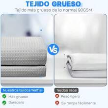 Cortina de Baño para Dunch 180 x 180 CM, Cortina para Baño de Tela Impermeable y Antimoho con 12 Ganchos, Cortina de Ducha de Tela ,Ojales de Metal, para Duchas de Baño y Bañeras ()(Gris) - Multicolor - Ver 4