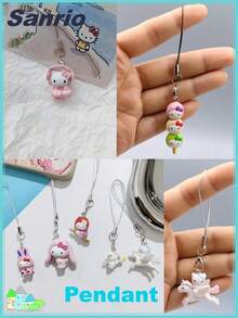 SANRIO Bộ 3 móc khóa , , thú nhồi bông hoạt hình, đồ trang trí treo tiệc, phụ kiện túi xách hoạt hình dễ thương, mặt dây chuyền túi xách, phụ kiện điện thoại, móc khóa, đồ trang trí treo di động thời trang, phụ kiện xe hơi đa chức năng theo chủ đề tiệc tùng, quà tặng tự làm cho bạn gái/các cặp đôi vào ngày Valentine, quà lưu niệm ngày lễ năm mới. - Nhiều màu - Xem 1