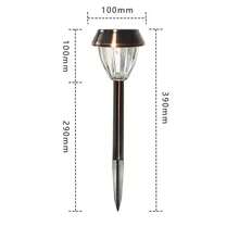 Conjunto de 4 luminárias solares externas, à prova d'água, com 15 lúmens de duração, ideais para caminhos e jardins. Feitas em aço inoxidável, com iluminação branca fria. - branco frio - Ver 10