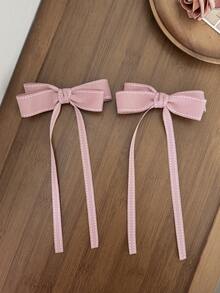 2 piezas Clips de pelo con lazo de unicolor versátil y minimalista para mujeres, elegantes y casuales, de alta gama con diseño de mariposa, adecuados para el uso diario, vacaciones, fiestas, cumpleaños, salidas, fotografía y cualquier ocasión. Un gran regalo para tu mejor amiga, clips de garra, pasadores de pelo, barrettes