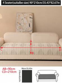 1pc All-Season Sofa Cushion Cover, Modern Minimalist Anti-Slip Sofa Seat Protector, Dust-Proof & Washable, Soft & Fade-Resistant, Pet-Friendly, Fits L-Shaped Sofa And 1/2/3/4 Seater Sofa